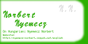 norbert nyemecz business card